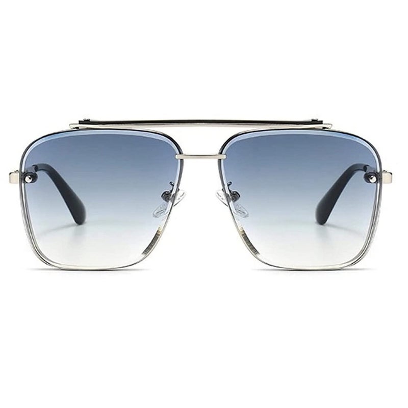Dervin UV Protected Driving Pilot Gradient Square Metal Body Sunglasses for Men and Women - Image 2