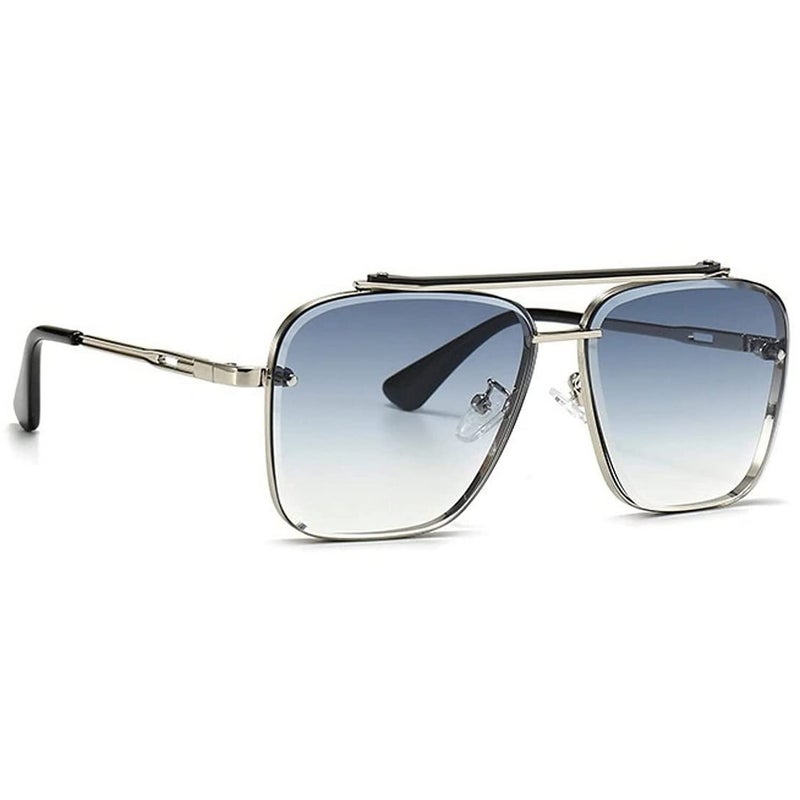 Dervin UV Protected Driving Pilot Gradient Square Metal Body Sunglasses for Men and Women - Image 1