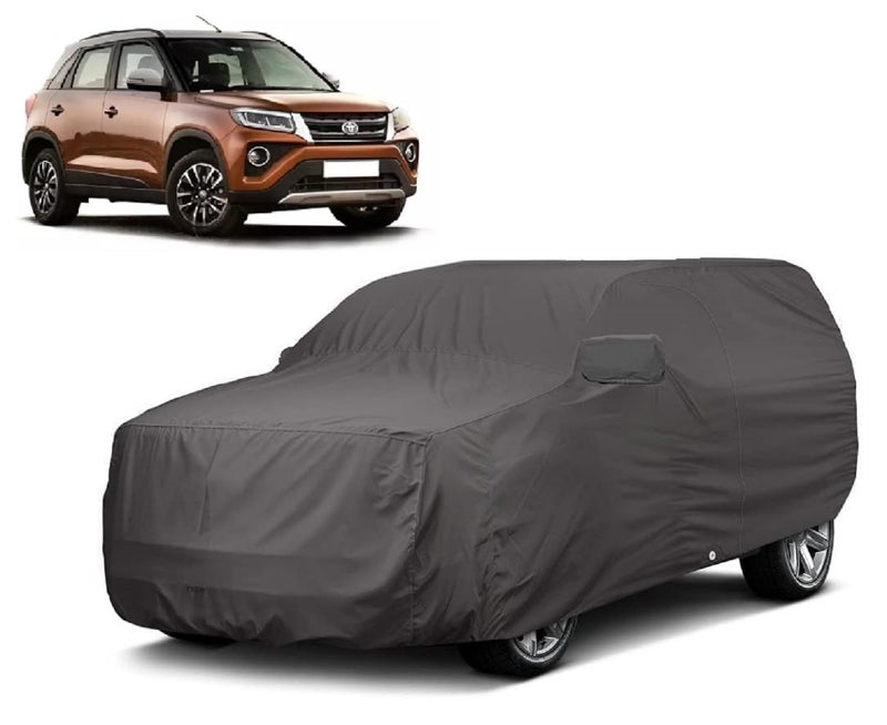 Auto Hub Car Cover Compatible with Urban Cruiser with Mirror Pocket, Water Resistant, Triple Stitched, Urban Cruiser Car Cover, Grey - Image 1