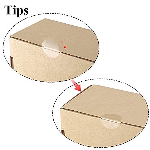 MiDube 1135 PCS Transparent Clear Circle Labels Retail Package Seals 1/2inch 1inch 1-1/2inch Round Natural Paper Adhesive Wafer Package Seals Color Coding Stickers 0.5" 1" 1.5" - Image 5