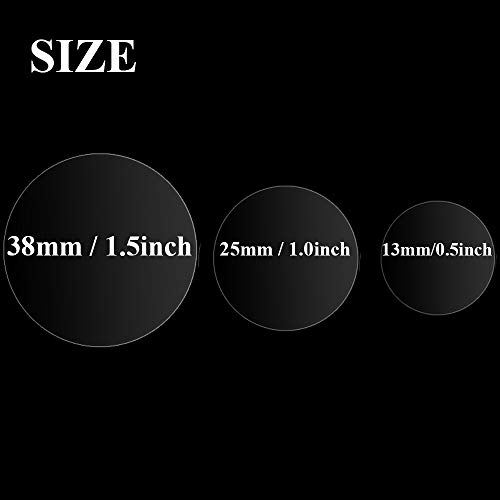 MiDube 1135 PCS Transparent Clear Circle Labels Retail Package Seals 1/2inch 1inch 1-1/2inch Round Natural Paper Adhesive Wafer Package Seals Color Coding Stickers 0.5" 1" 1.5" - Image 2