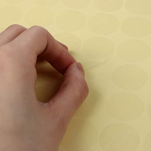 MiDube 1135 PCS Transparent Clear Circle Labels Retail Package Seals 1/2inch 1inch 1-1/2inch Round Natural Paper Adhesive Wafer Package Seals Color Coding Stickers 0.5" 1" 1.5" - Image 4