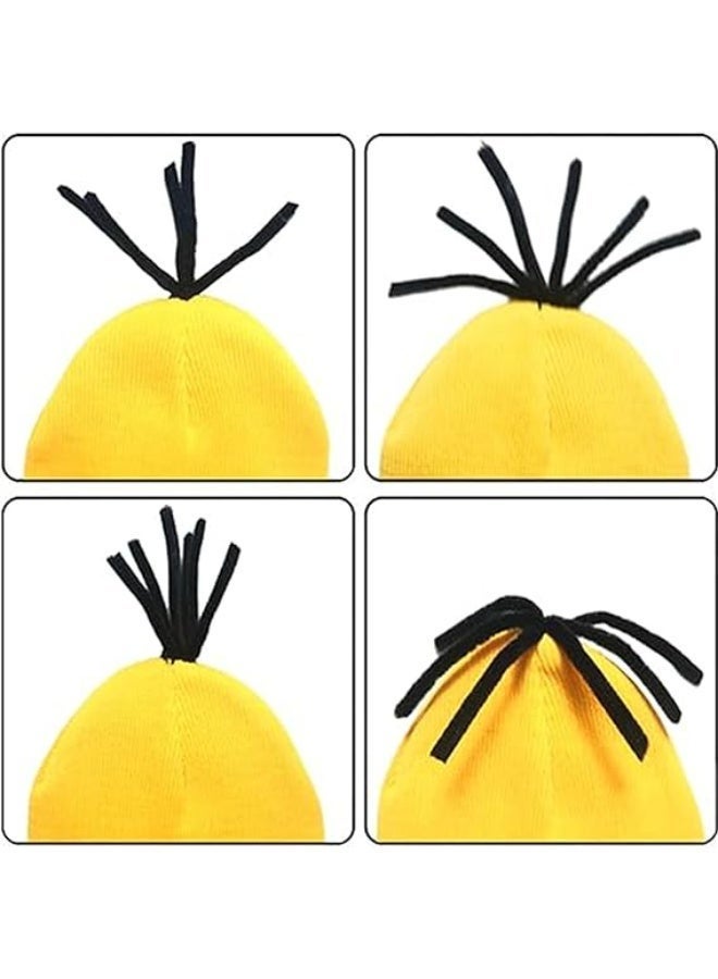 3PCS Costume Accessories, Adult Steampunk Goggles Glasses, Yellow Beanie Hats, Gloves Women Halloween Party Set, Retro Novelty Costumes Accessories Kids & Adults, Vintage Punk Gothic Cosplay - Image 3