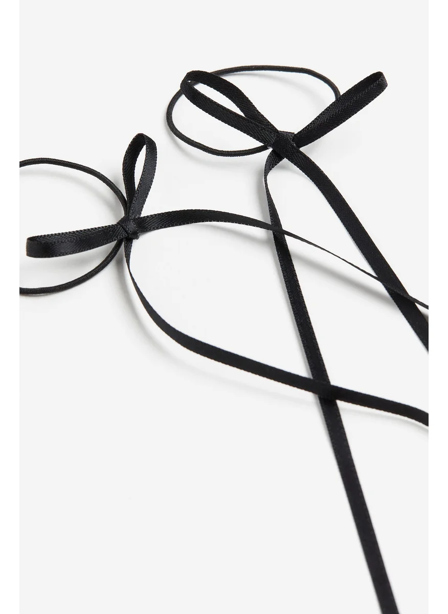 اتش اند ام 2-Pack Bow-Detail Hair Elastics