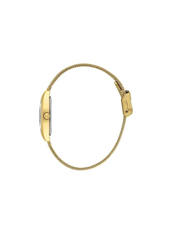 DANIEL KLEIN Women's Mesh Band Gold Alloy Case Analog Dark Green Square Sunray Dial Japanese Quartz Premium 30 Meters Water Resistant