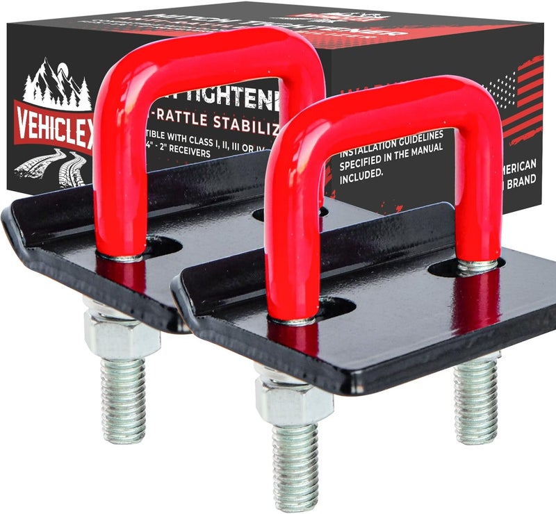 Vehiclex Anti Rattle Clamp - 2 Hitch Tighteners for 1.25" and 2" Hitch Receivers - Image 1