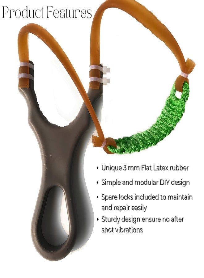 LUCKYMORDEN Slingshots/Gulel, Flat Industrial Rubber, Made in India Product - Color May Vary (Set of 1) Includes 1 Gulel, Kid - Image 3