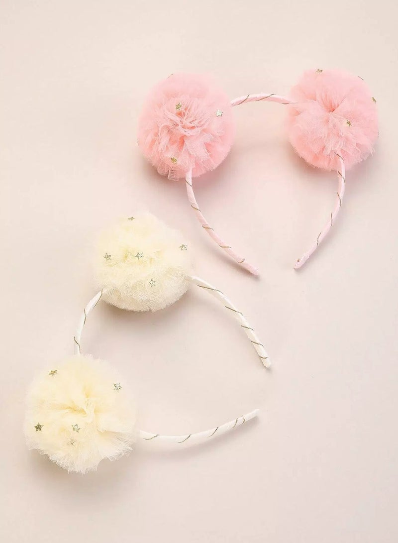 2pcs Toddler Girls Mesh Hair Hoop  - Image 2