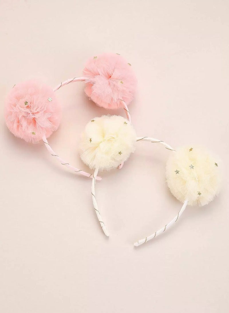 2pcs Toddler Girls Mesh Hair Hoop  - Image 1