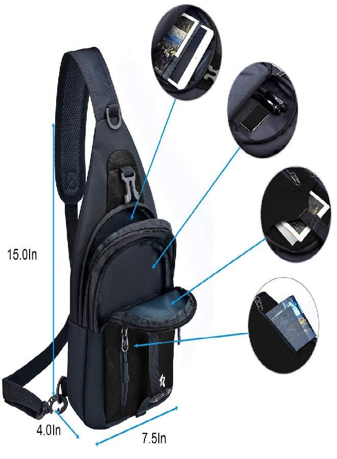 Y&R Direct Y&R Direct Sling Bag Sling Backpack,Shoulder Chest Crossbody Bag Purse Nylon Lightweight Multicolor Small Daypack Outdoor Hiking Camping Travel Women Men Gifts - Image 5