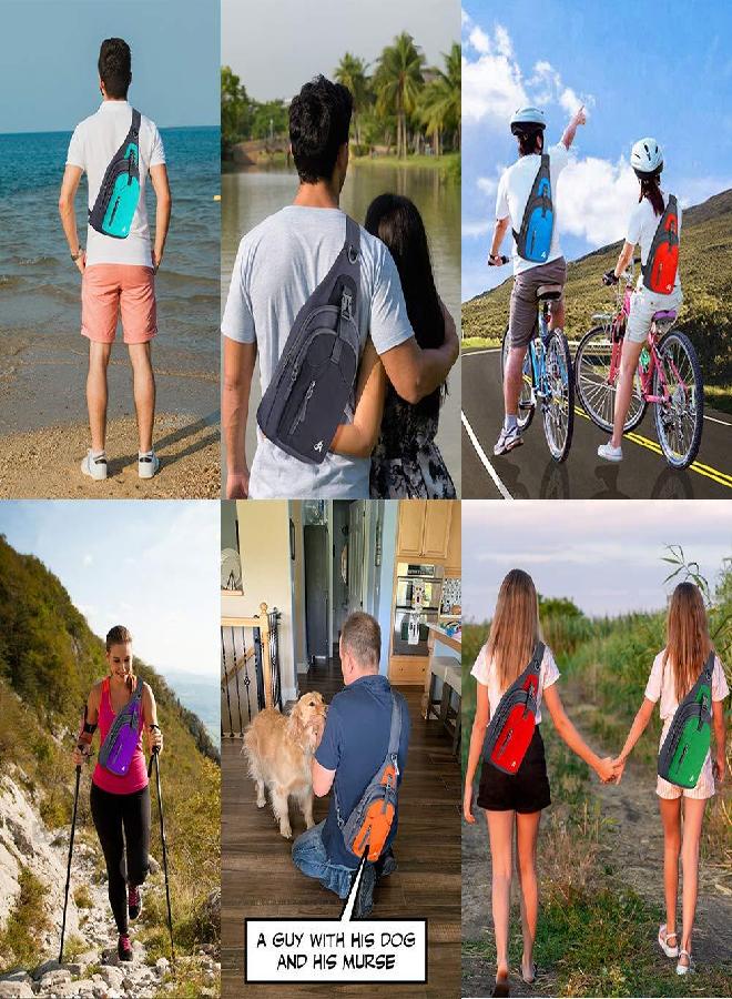 Y&R Direct Y&R Direct Sling Bag Sling Backpack,Shoulder Chest Crossbody Bag Purse Nylon Lightweight Multicolor Small Daypack Outdoor Hiking Camping Travel Women Men Gifts - Image 2