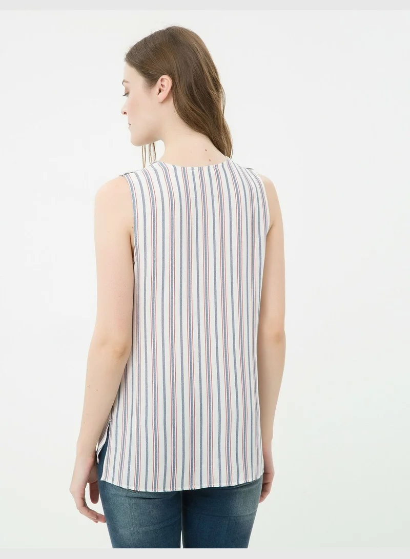 KOTON Striped Sleeveless Blouse