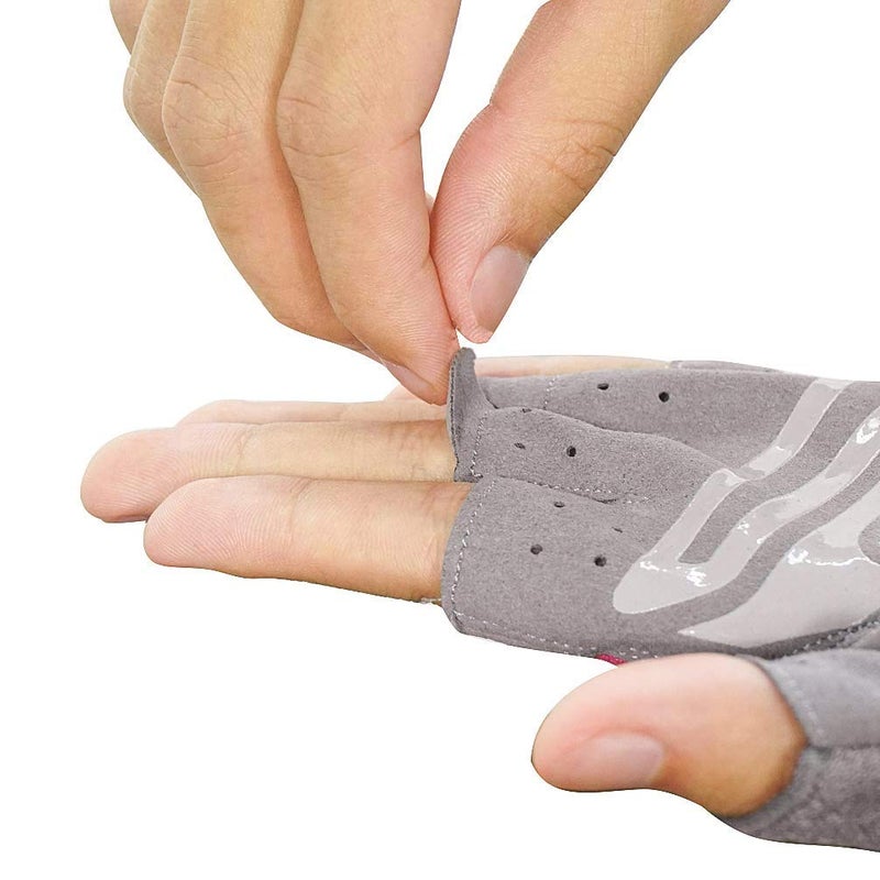 Luwint Women Fingerless Yoga Gloves Non Slip Padded - Barre Pilates Fitness Workout Training Wrist Exercise Accessories (Medium) - Image 5