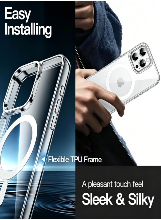 Hirospace iPhone 16 Pro Max Case clear Cover,Compatible with MagSafe, Shockproof Military-Grade Protection, Phone Case for iPhone 16 Pro Max, Classic Case, Clear - Image 3