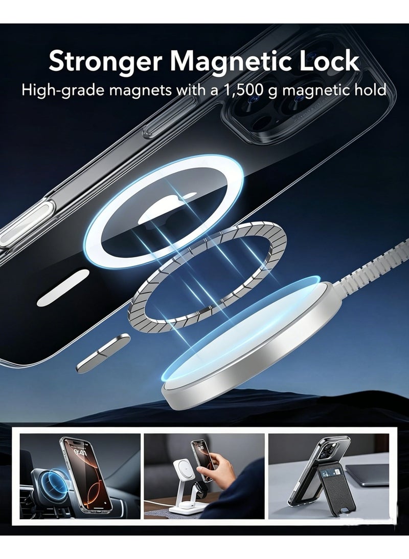 Hirospace iPhone 16 Pro Max Case clear Cover,Compatible with MagSafe, Shockproof Military-Grade Protection, Phone Case for iPhone 16 Pro Max, Classic Case, Clear - Image 2