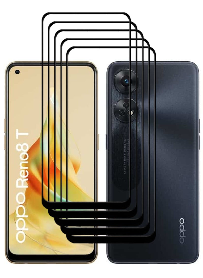 ACLIX 5 Pieces Antistatic ESD Dustproof Premium Quality High Definition Tempered Glass Screen Protector Designed For Oppo Reno8 T - Image 1