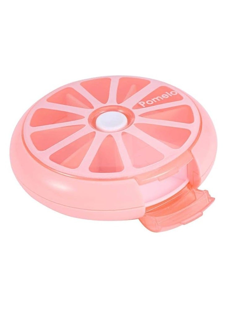 Weekly 7 compartments large medicine pill organizer-PINK