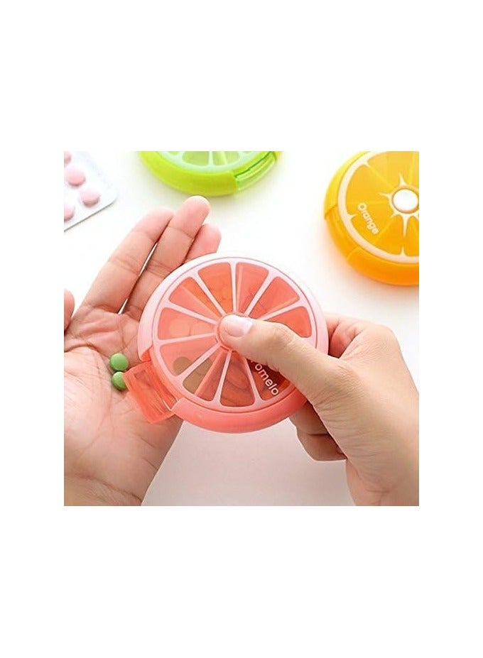 Weekly 7 compartments large medicine pill organizer-PINK