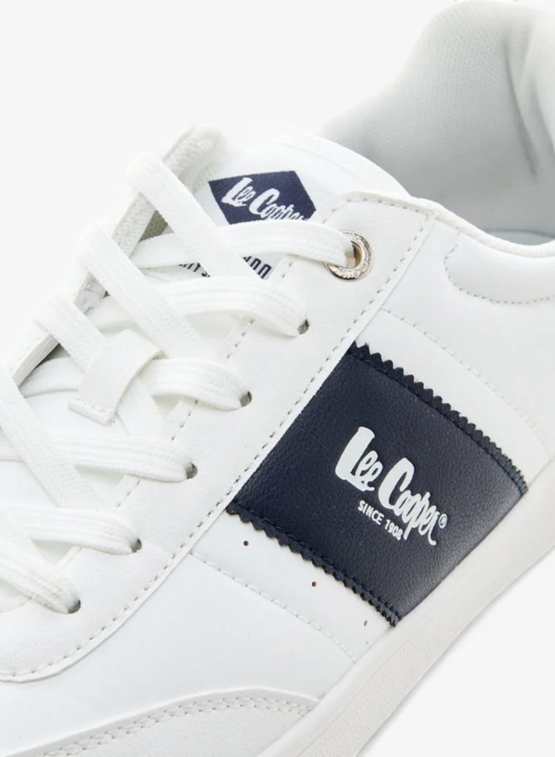 Lee Cooper WHITE Men's Logo Detail Lace-Up Sneakers for Men | Best Price UAE