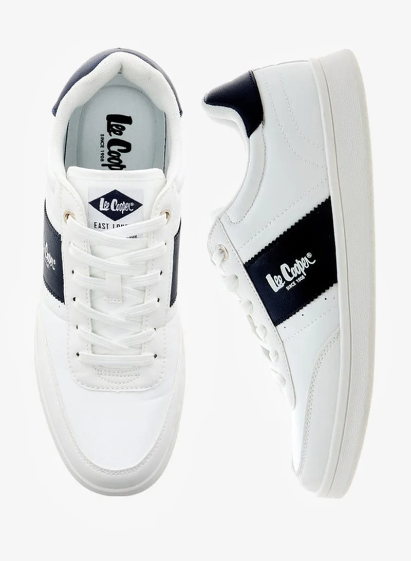 Lee Cooper WHITE Men's Logo Detail Lace-Up Sneakers for Men | Best Price UAE