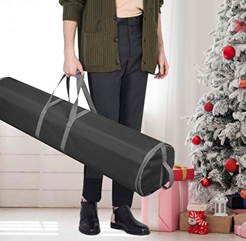 ProPik Wrapping Paper Storage Bag | Gift Wrap Holder Organizer | 2 Pack Store Up to 48 Rolls 40 Inch Long | Heavy Duty 600D Oxford Material Holiday Container | Top & side handles (Black) - Image 5