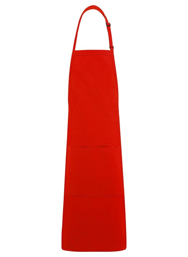FAME Delta Plus Butcher Apron with Two Pockets - F8 -Red (WFA18113RE)