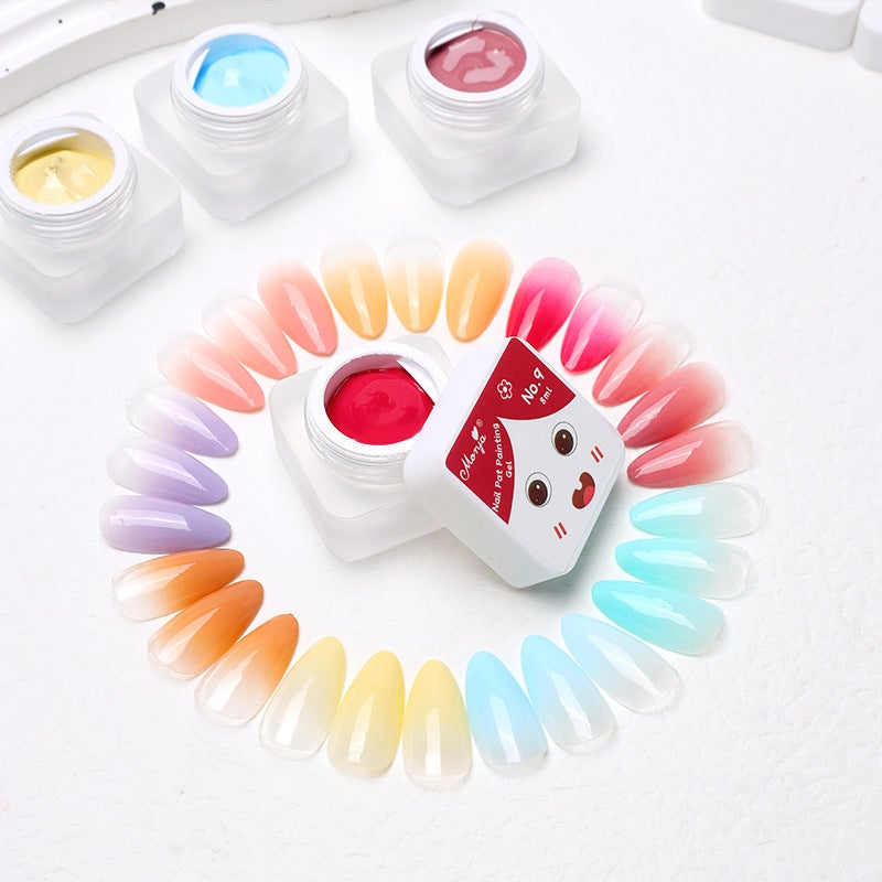 Manicure New Nude Color Semi-Solid Pat Glue No-Wash High Saturation Cream Painted Glue Gradient Nail Polish Glue - Image 3