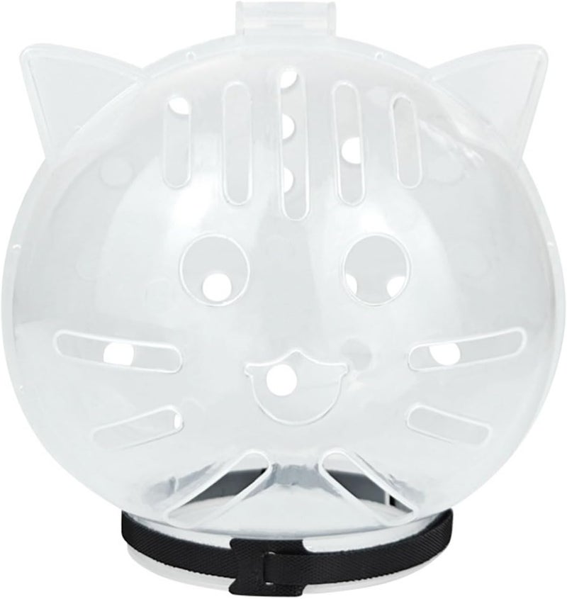 Soft Transparent Hood Protective Face Cover Anti-Biting for Pet Grooming Shower Easy Wear Astronaut Head Cover - Image 1