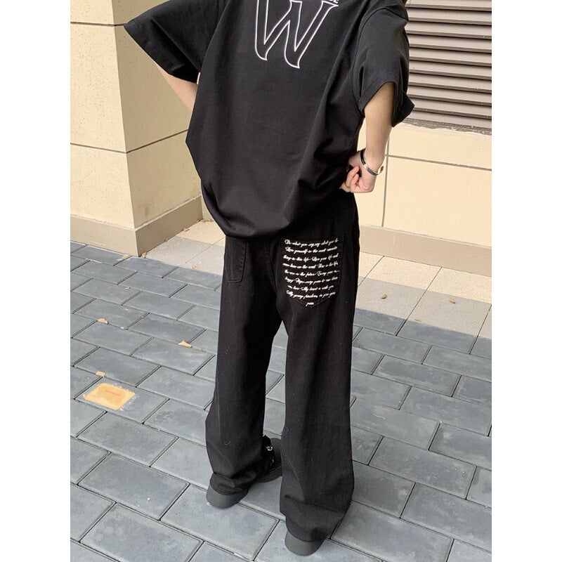 Unisex Classic Denim Jeans Loose Fit Daily Outdoor Wear - Image 3