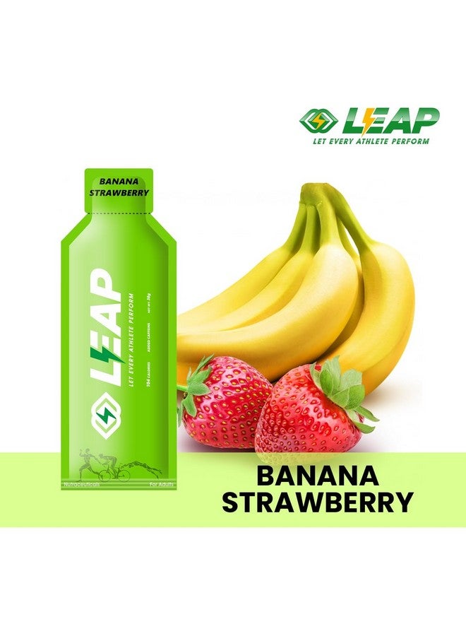 LEAP LEAP 5 Sachets Of Energy Gel For Runners,Cyclists&Athletes -Natural Ingredients For Quick Energy&Easy Digestion-Contains Amino Acids&Mct Oil(Banana-Strawberry)  - Image 5