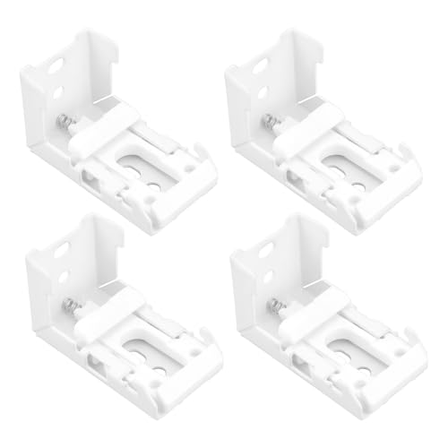 OTOTEC 4pcs Roman Blind Spring Brackets Roman Blinds Push Spring Bracket 45x28x25mm for 21mm Shutters Roller Blind Brackets Fixing White - Image 1