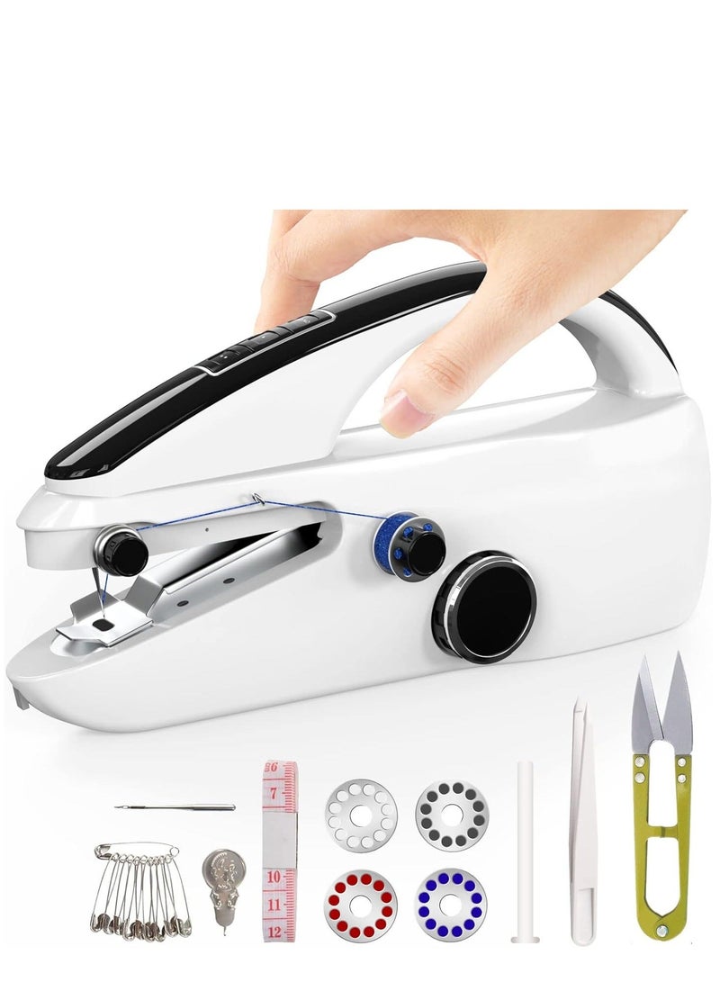Mini Sewing Machine,Handheld Sewing Machine,Easy to Use and Fast Stitch Suitable for Clothes,Fabrics, DIY Home Travel - Image 1