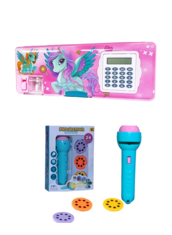Manos Projector 3 Slide Learning and Pencial Box Educational Toy for Kids Combo Pack - Image 3