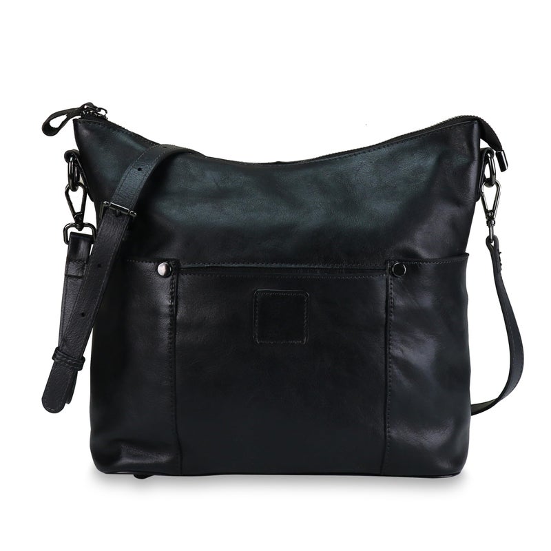 LETEULO Hobo Bag for Women Crossbody Bag Purse and Handbag Leather Shouler Bags Large Capacity Satchel (Black) - Image 1