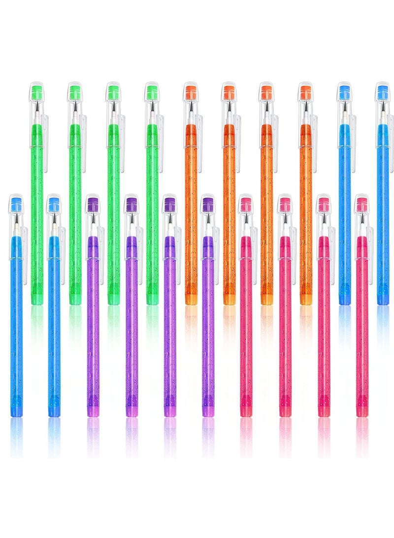 SYOSI Non Sharpening Pencils HB Translucent Pencil Stacking Point Pencils for Kids Stackable Pencil with Matching Eraser for Taking Notes Writing Drawing 5 Colors 20Pcs - Image 1