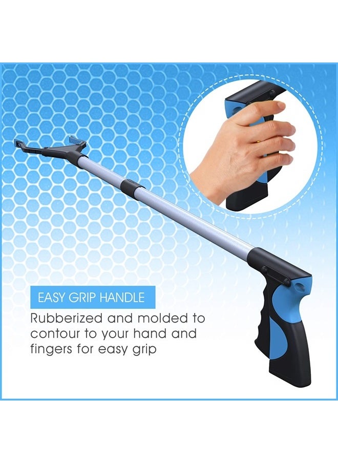 FitPlus PowerGrip T9, Grabber Reacher Tool, Wide Jaw, Foldable, Steel Cable, with 96 Grip Points for Firm Grip, 32" with Magnet  - Image 5