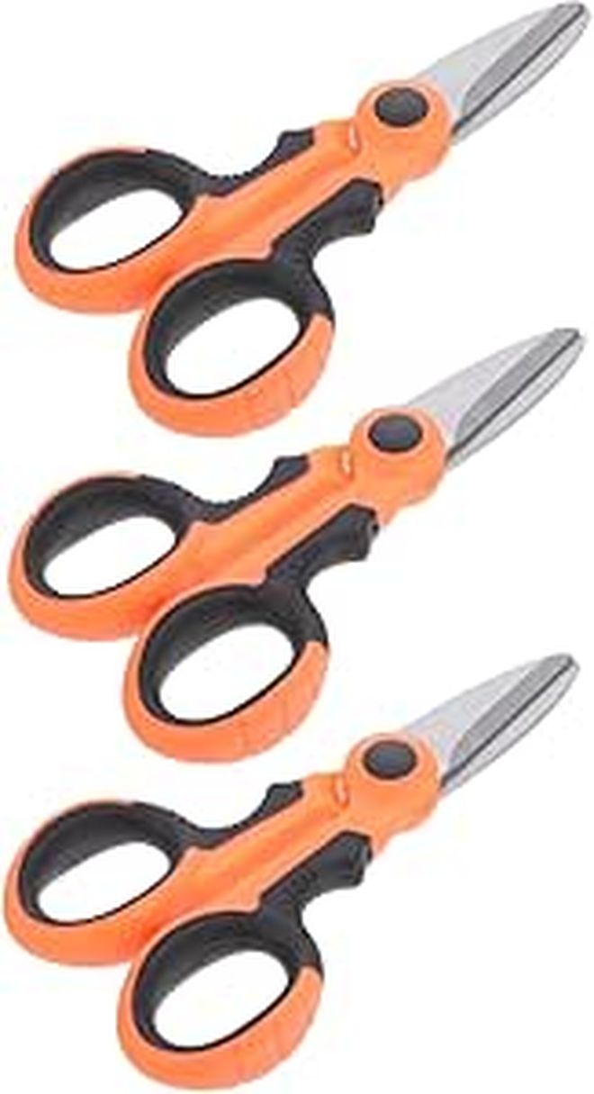3Pcs Non Slip Fishing Scissors Line Cutter Set with Safety Sheath - Image 1