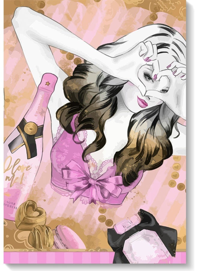 RYN Beauty Woman Themed Wall Art Painting Multicolour 40x60cm - Image 2