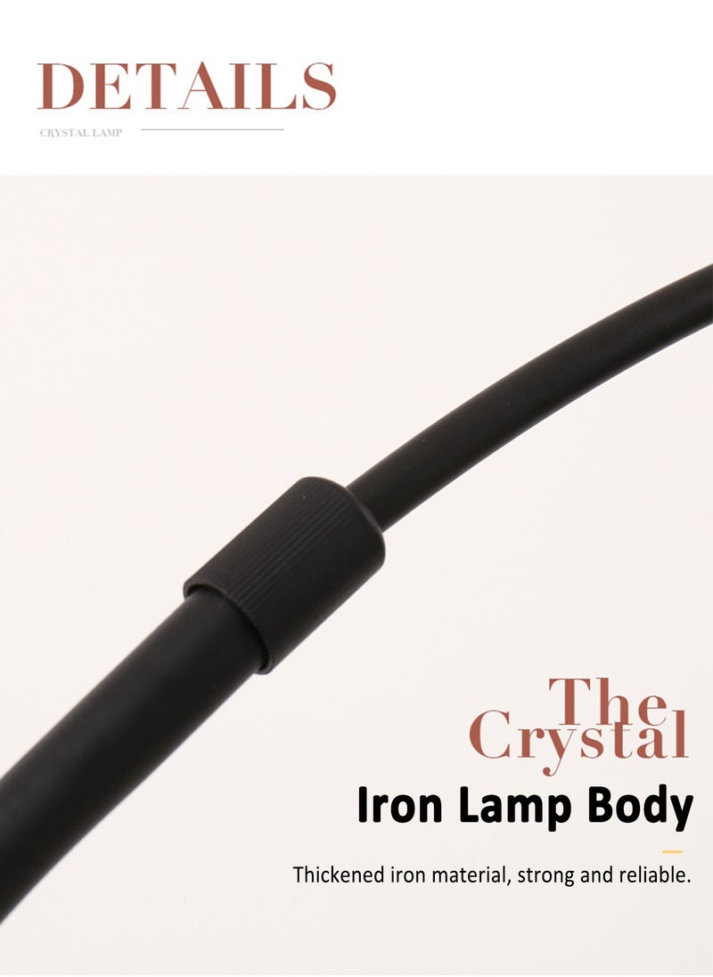 Sharpdo - Nordic Simple Three-color Dimmable Floor Lamp Modern Remote Control LED Standing Lamp For Bedroom Living Room With Fabric Lampshade Black 34*(68-95)*(150-180) centigram - Image 1