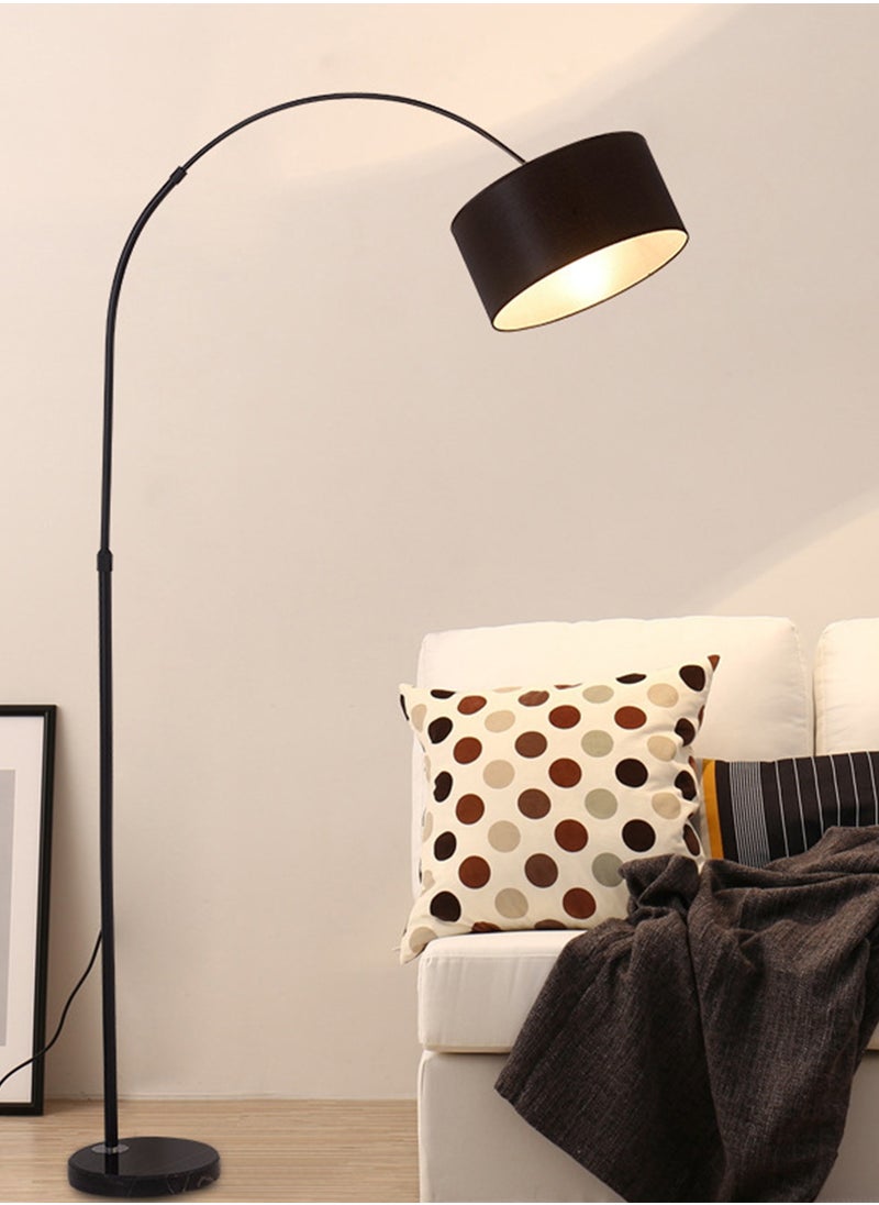 Sharpdo - Nordic Simple Three-color Dimmable Floor Lamp Modern Remote Control LED Standing Lamp For Bedroom Living Room With Fabric Lampshade Black 34*(68-95)*(150-180) centigram - Image 1