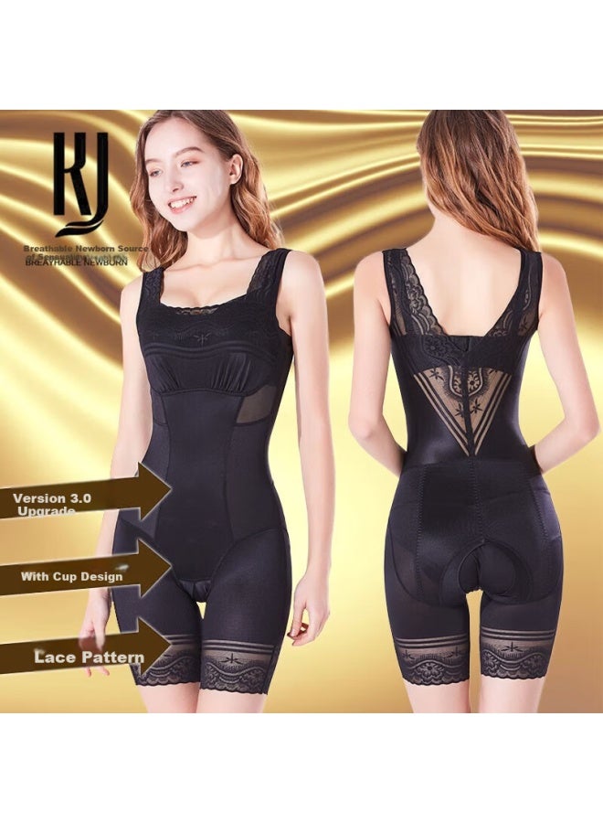 Kj Women's One-piece Shapewear Luxury Edition Tummy Control Hip Lift Postpartum Body Shaping Sports Underwear With Chest Pads
