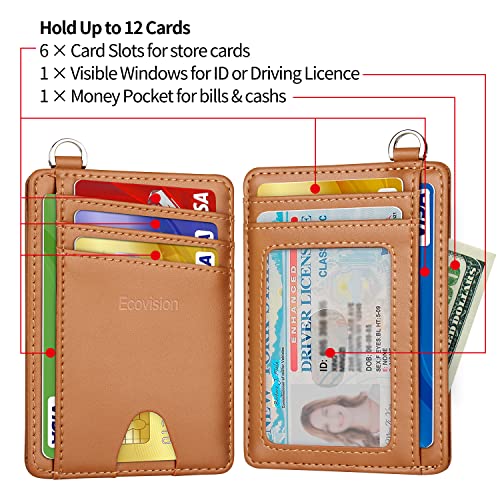 EcoVision Slim Minimalist Front Pocket Wallet, RFID Blocking Credit Card Holder Wallet with Detachable D-Shackle for Men Women - Image 5