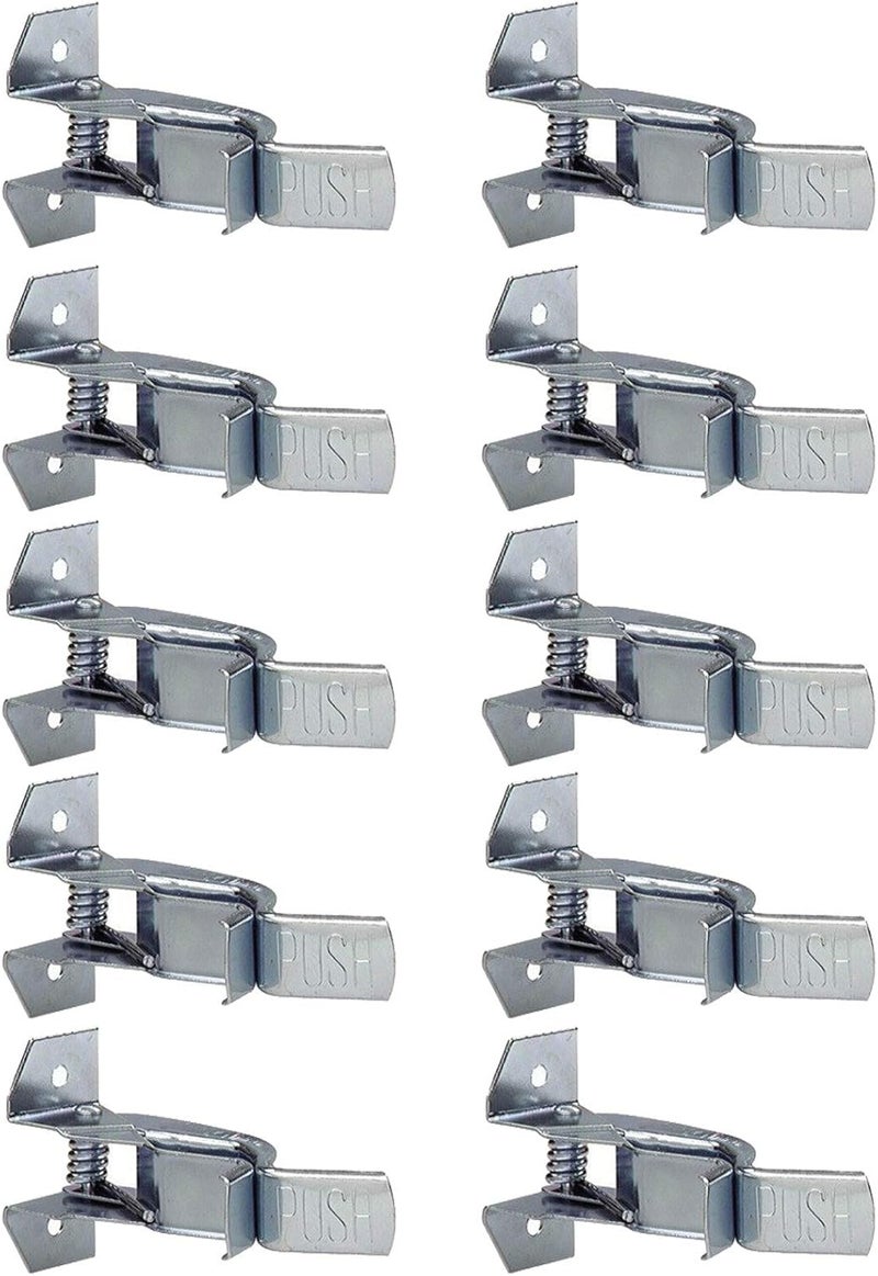 Wideskall Heavy Duty Metal Gaint Spring Grip Clamp Tool Hanger Wall Orgainzer for Garage Closet Brooms and Mops Wall Mount Holder (Pack of 10) - Image 1