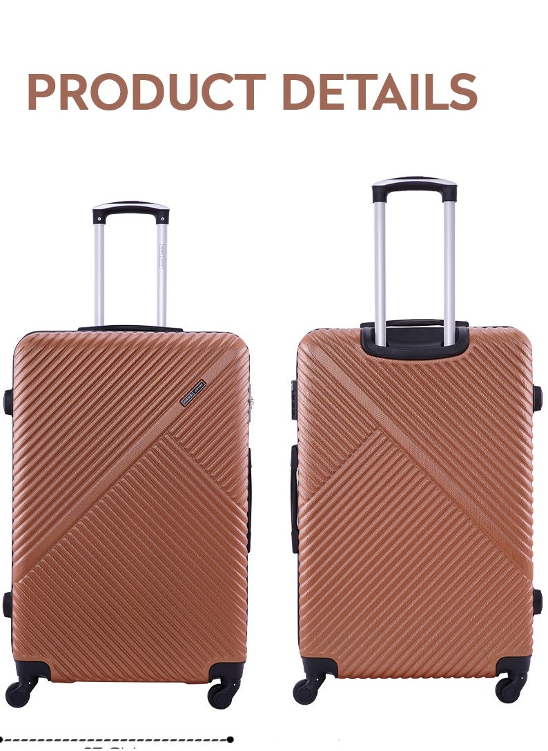 PARAJOHN Aurora Checked-In Luggage Medium (24-Inch) ABS Hard Case Trolley Bag with 4 Spinner Wheels and Lock - Orange  - Image 4