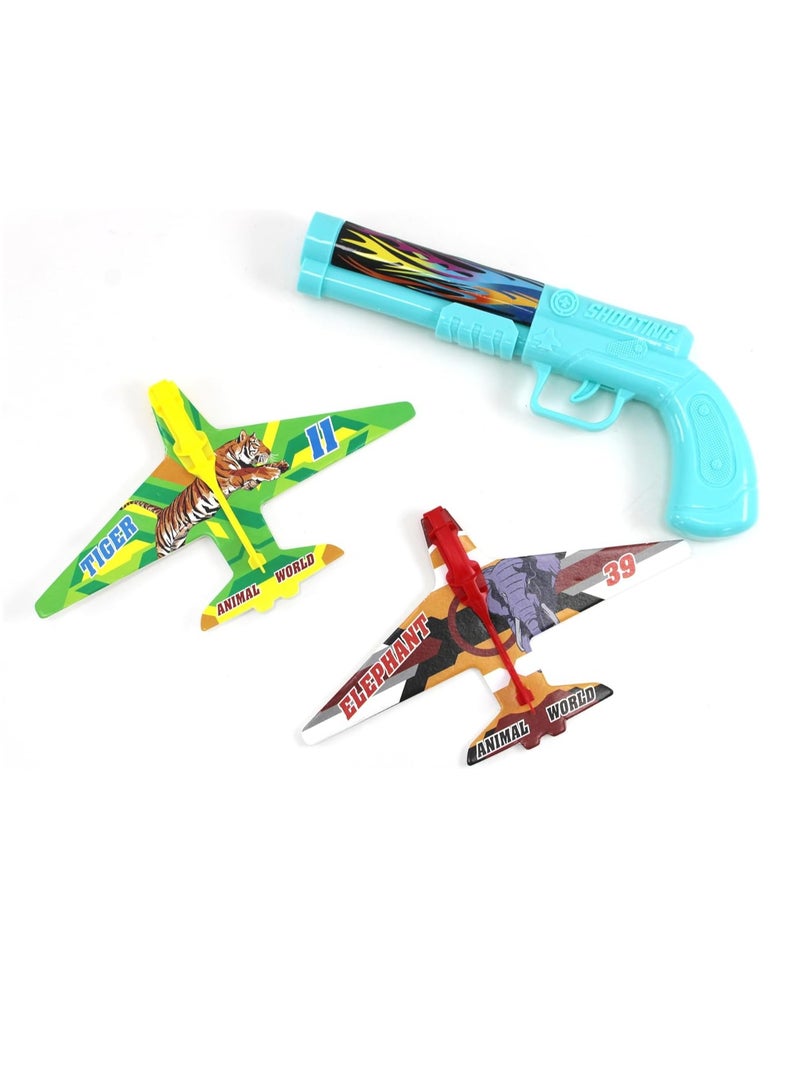Plane Launcher Game Toys for Kids Ages 3+ Fun Outdoor Activity for Creative Play Develops Hand Eye Coordination Perfect Birthday Gift for Young Aviators Hours of Flight Themed Fun - Image 2