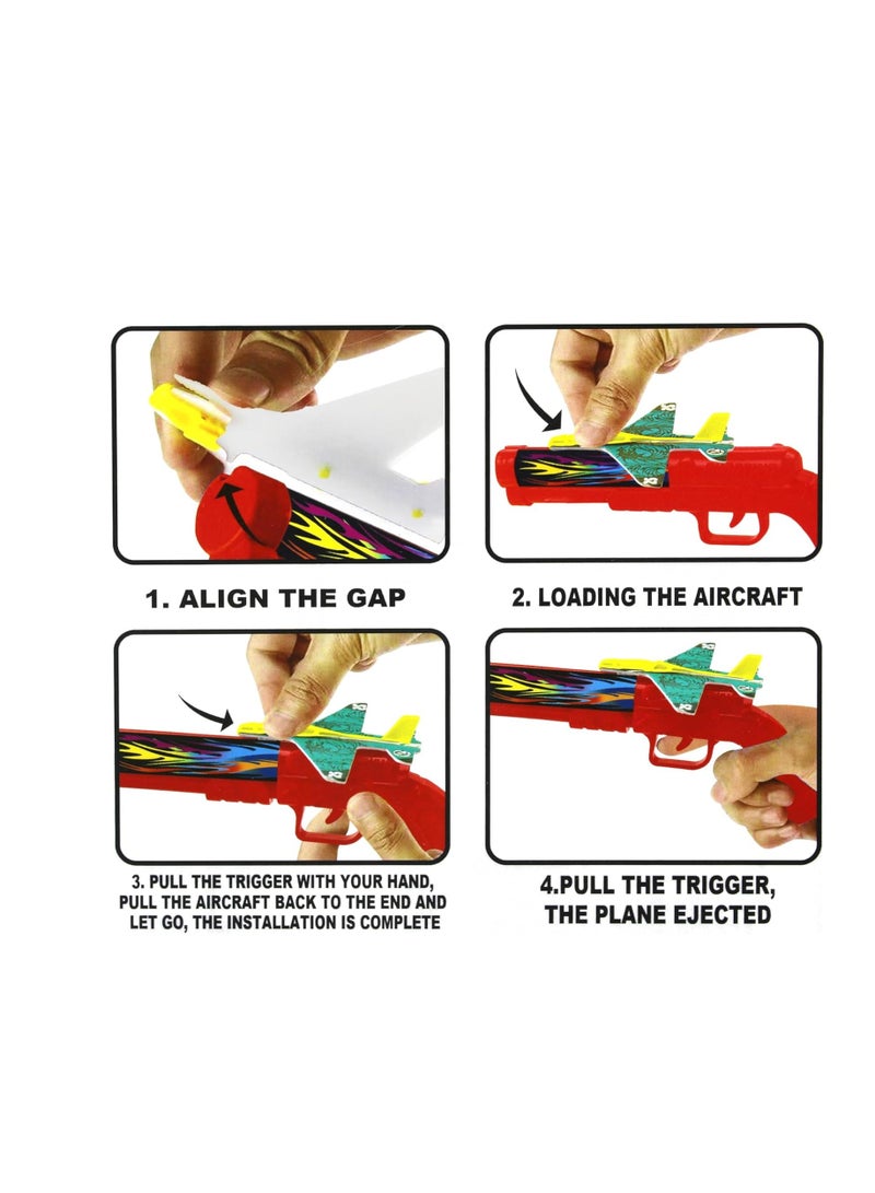 Plane Launcher Game Toys for Kids Ages 3+ Fun Outdoor Activity for Creative Play Develops Hand Eye Coordination Perfect Birthday Gift for Young Aviators Hours of Flight Themed Fun - Image 3