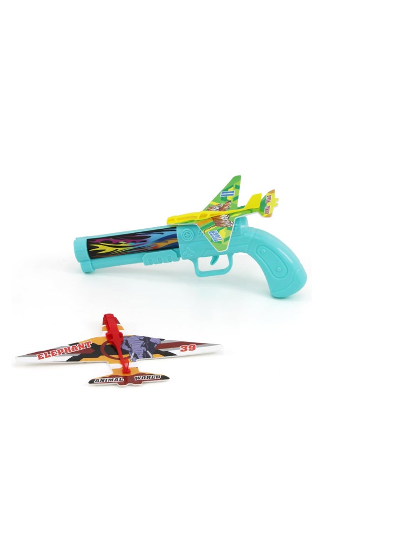 Plane Launcher Game Toys for Kids Ages 3+ Fun Outdoor Activity for Creative Play Develops Hand Eye Coordination Perfect Birthday Gift for Young Aviators Hours of Flight Themed Fun - Image 1