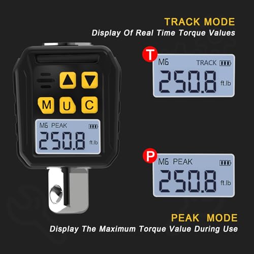 TAGVIT 1/2” Drive Digital Torque Adapter, 12.54-250.8 Ft-lb/17-340 Nm Digital Torque Adapter Set with 3/8" and 1/4" Adapters, Buzzer & LED Flash Notification for Motorcycle Car Repair - Image 4