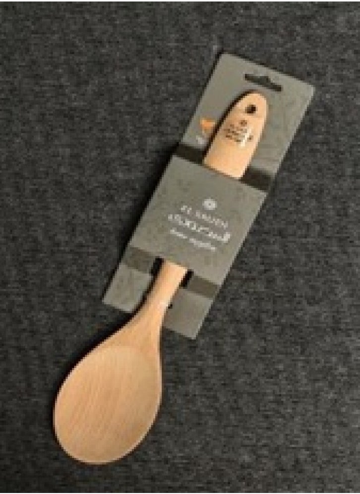Generic Beech wood oval spoon 