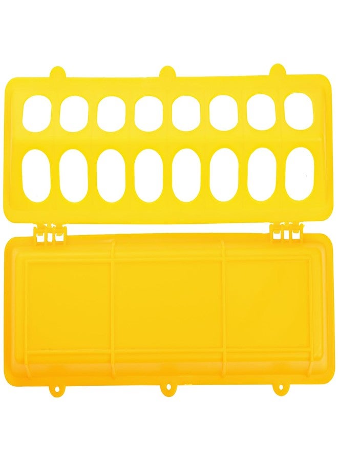 Coloch 6 Pack Flip Top Poultry Feeder, Plastic Chicken Feeder Trough Multi-Hole Poultry Feeding Tray No Mess No Waste Chick Feeding Dispenser for Pigeon, Quails, Duckling Birds, Duck, Chicken - Image 3